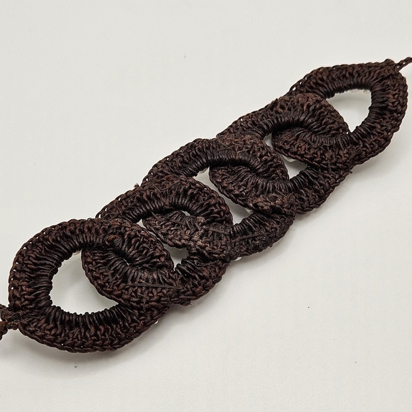 VINTAGE Unique Handmade Woven Wide Bracelet Freshwater Pearls - Picture 7 of 8